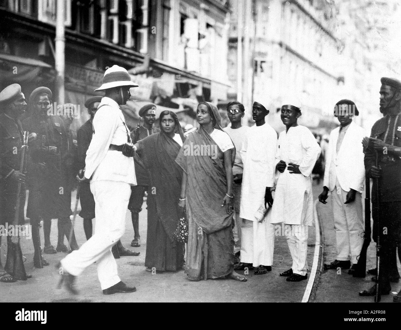 Woman Demonstrators During Quit India Movement 1942 Stock Photo woman-demonstrators-during-quit-india-movement-1942-stock-photo