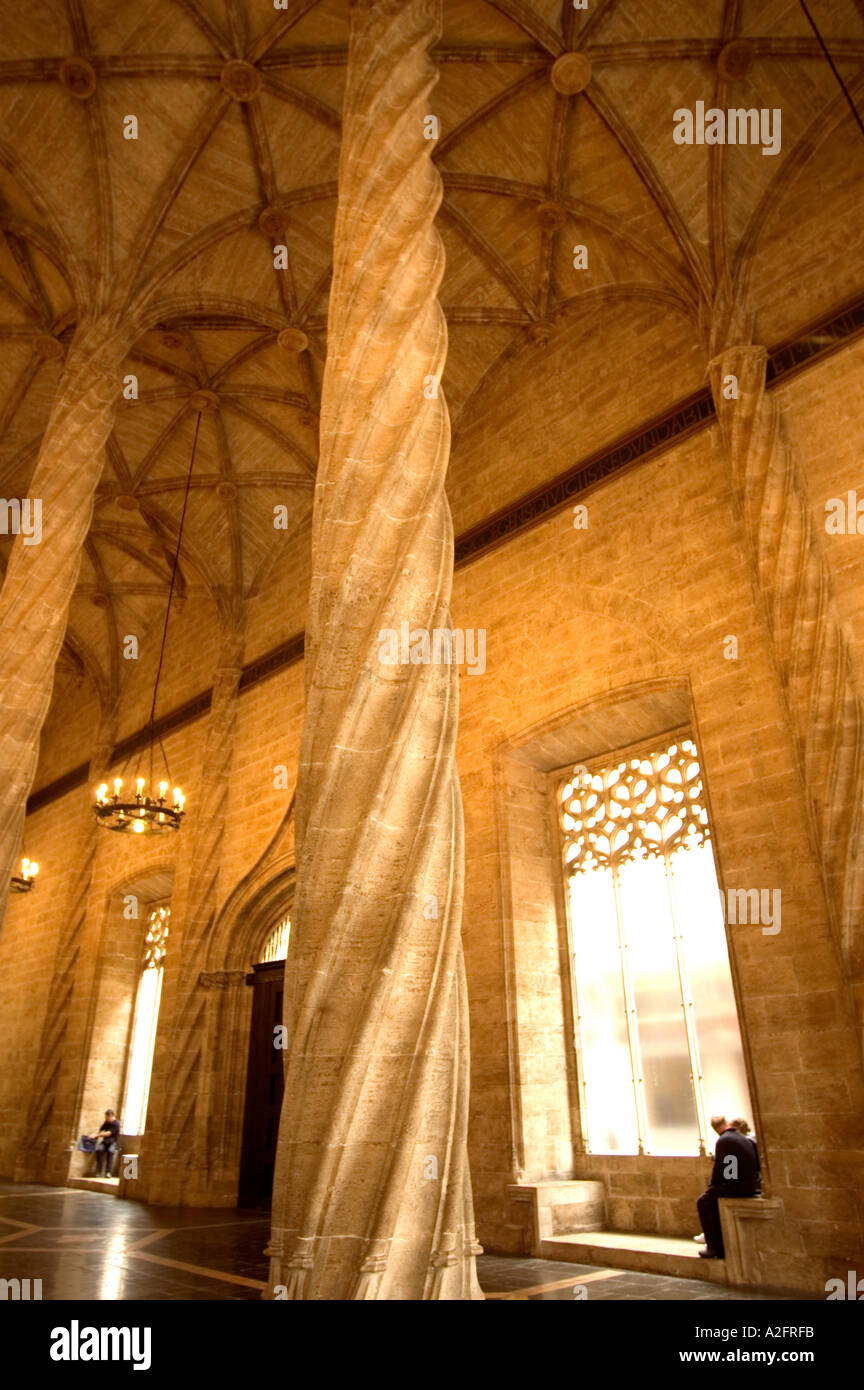 HELICOIDAL COLUMN INSIDE THE EARLY VALENCIAN COMMODITY EXCHANGE HALL OF