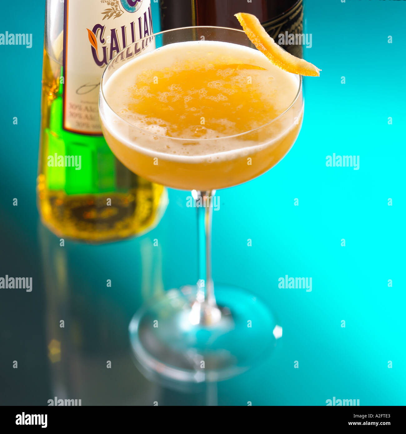 Cocktail Orange Dawn Galliano Brandy Orange Juice egg white ice orange