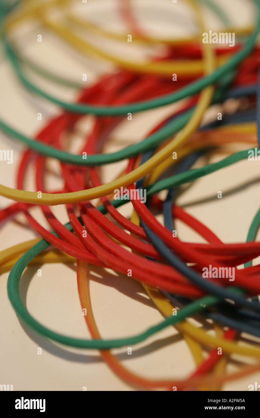 Rubber bands Stock Photo Alamy