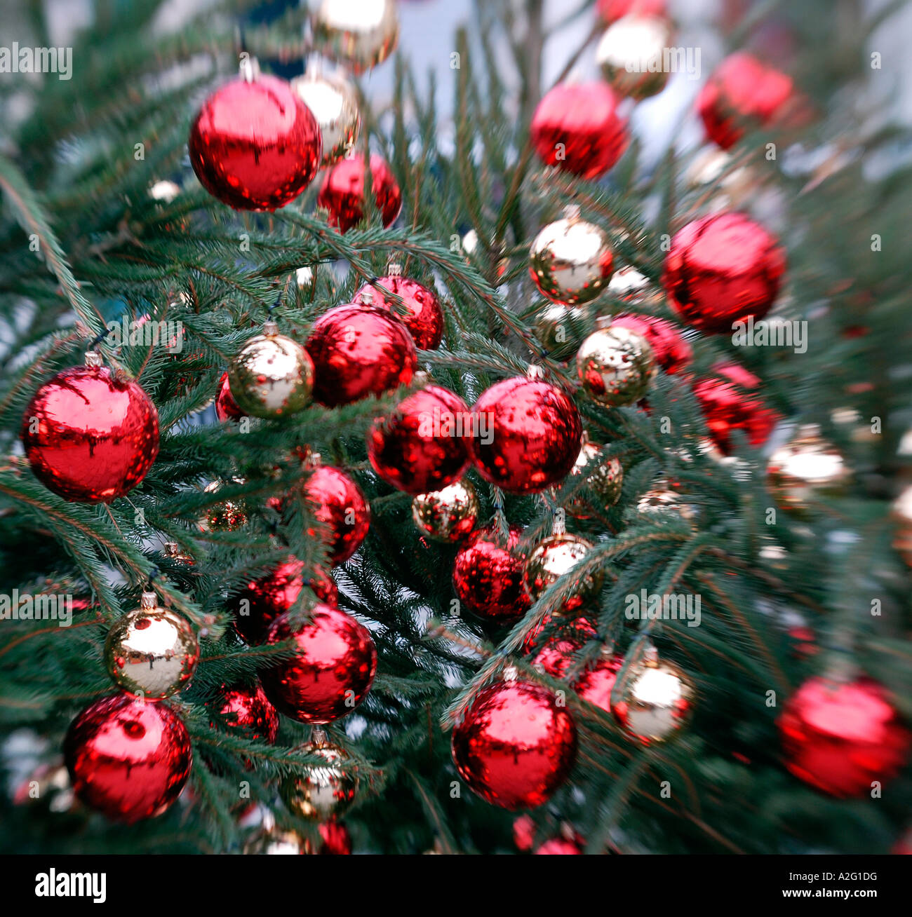 Christmas tree baubles hi-res stock photography and images - Alamy