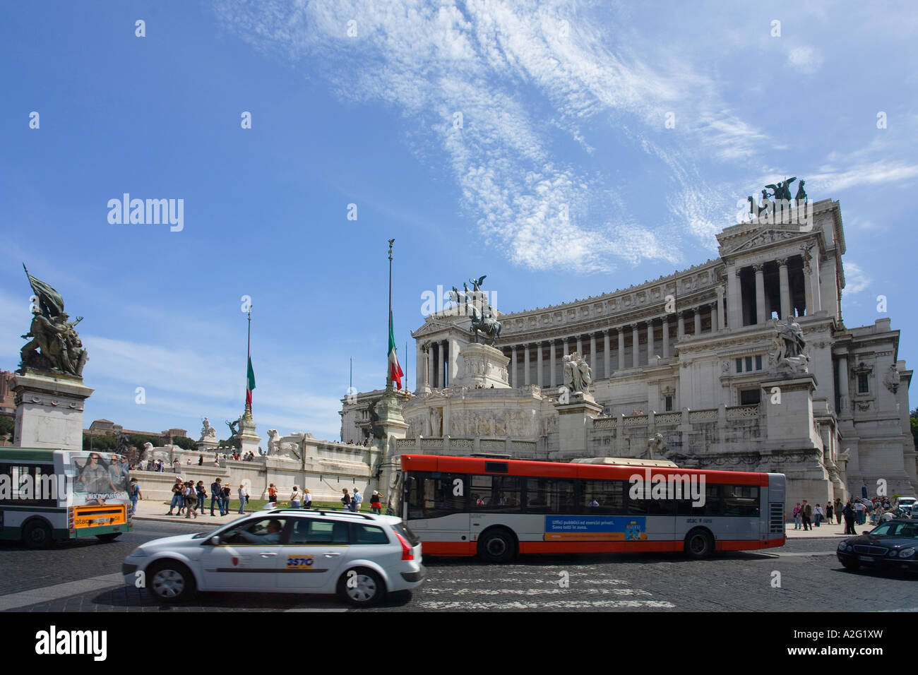 Monument of Vittorio Emanuele II Rome Italy Stock Photo