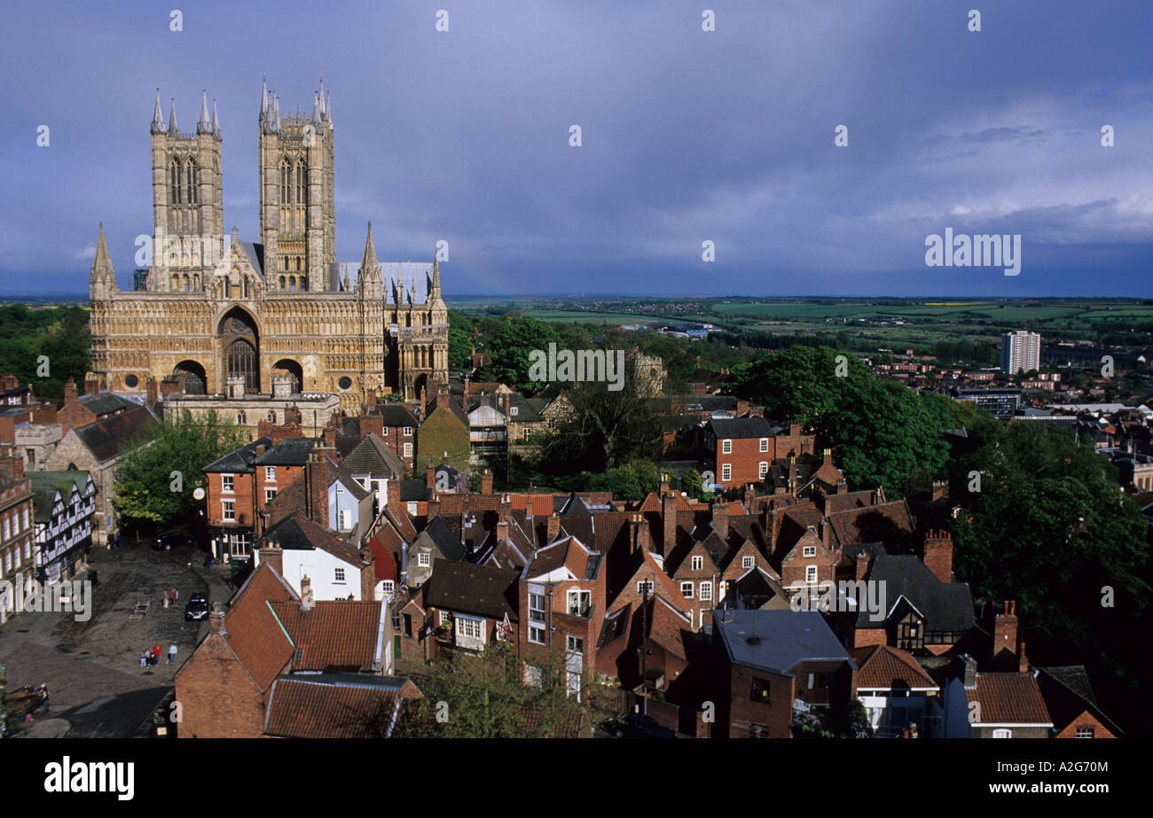 Lincoln Cathedral, Lincoln, Lincolnshire, United Kingdom. Stock Photo