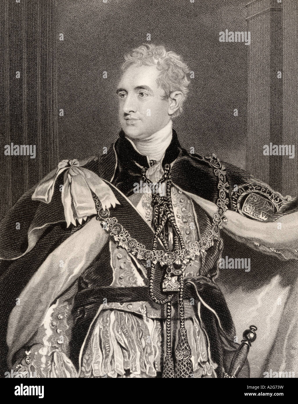 Robert Stewart, 2nd Marquess of Londonderry, aka Lord Castlereagh, 1769 - 1822.  Anglo-Irish statesman. Stock Photo