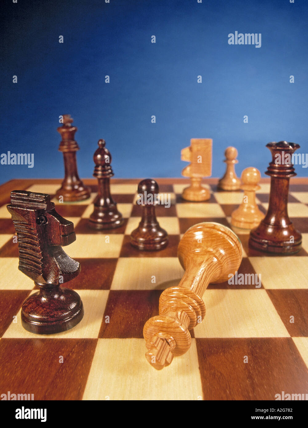 Chess game Checkmate Check mate Stock Photo - Alamy