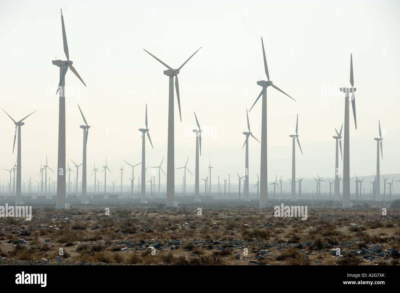 wind generators in power farm, California 1 Stock Photo Alamy