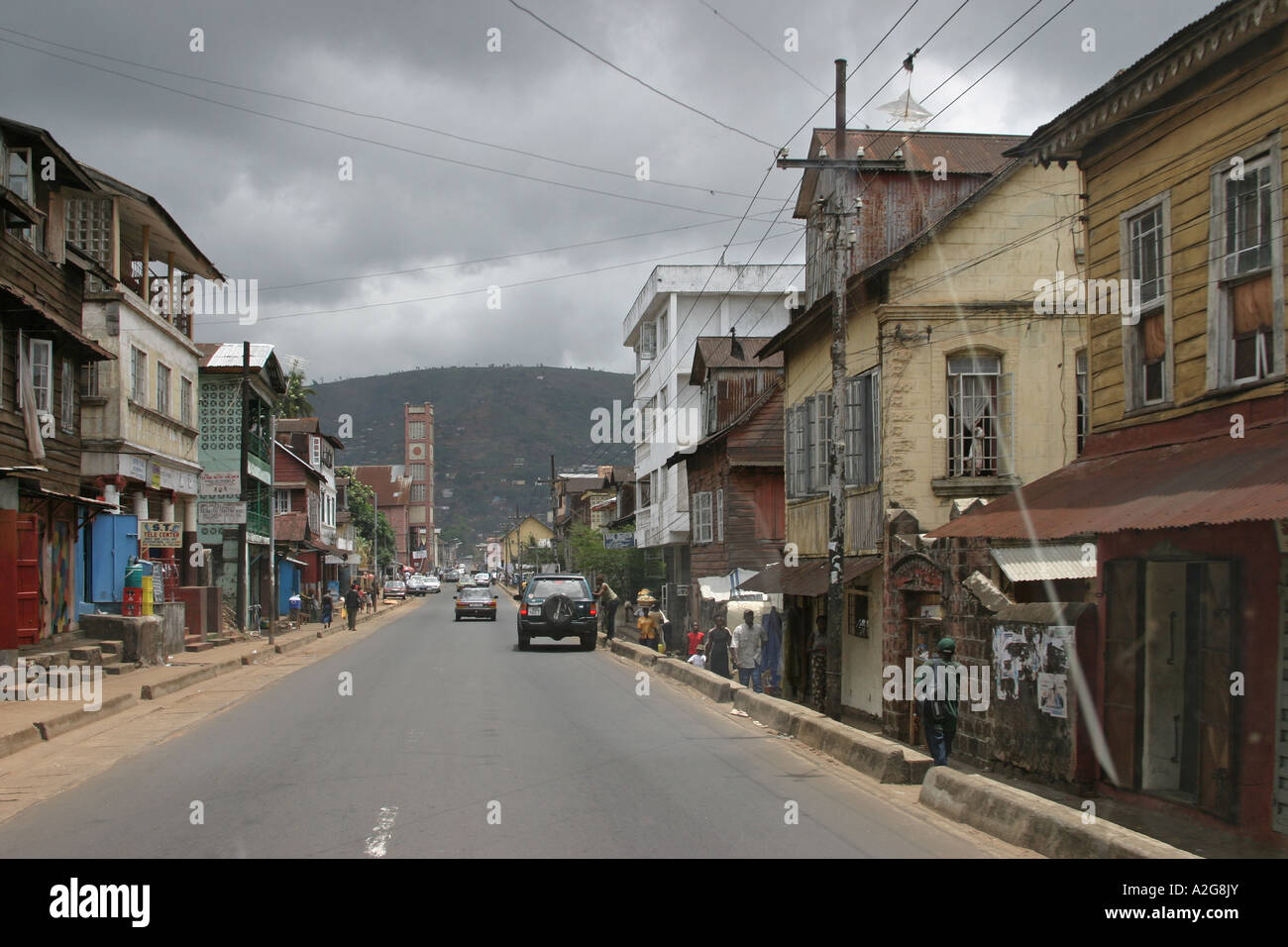 Freetown Sierra Leone downtown street Stock Photo 10514786 Alamy