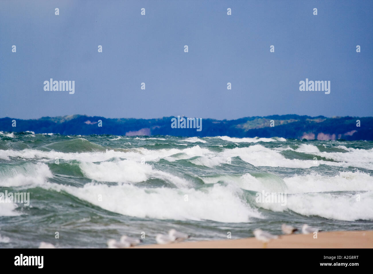 Michigan beach Stock Photo