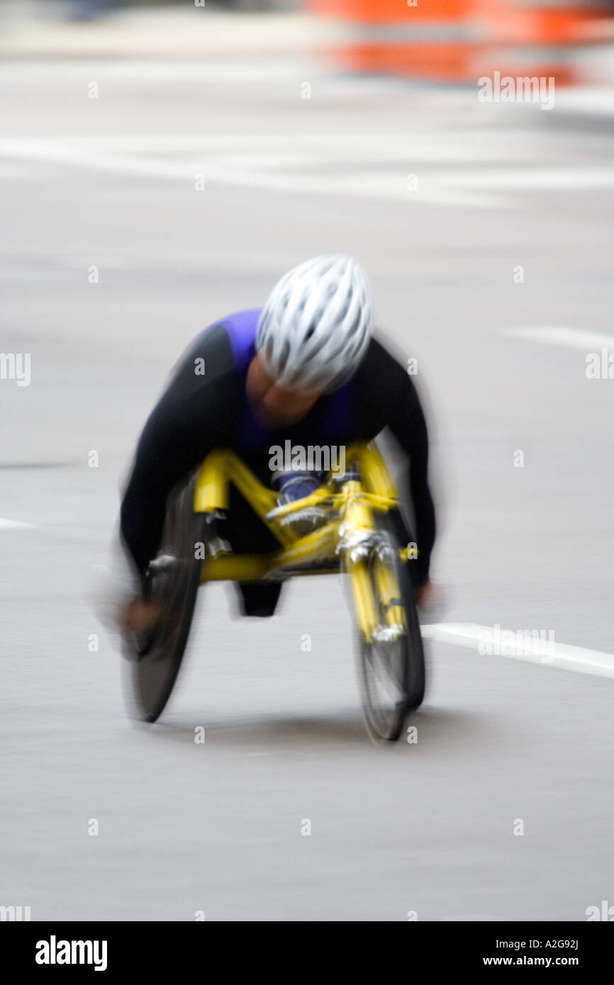 Fast wheelchair racer Stock Photo Alamy
