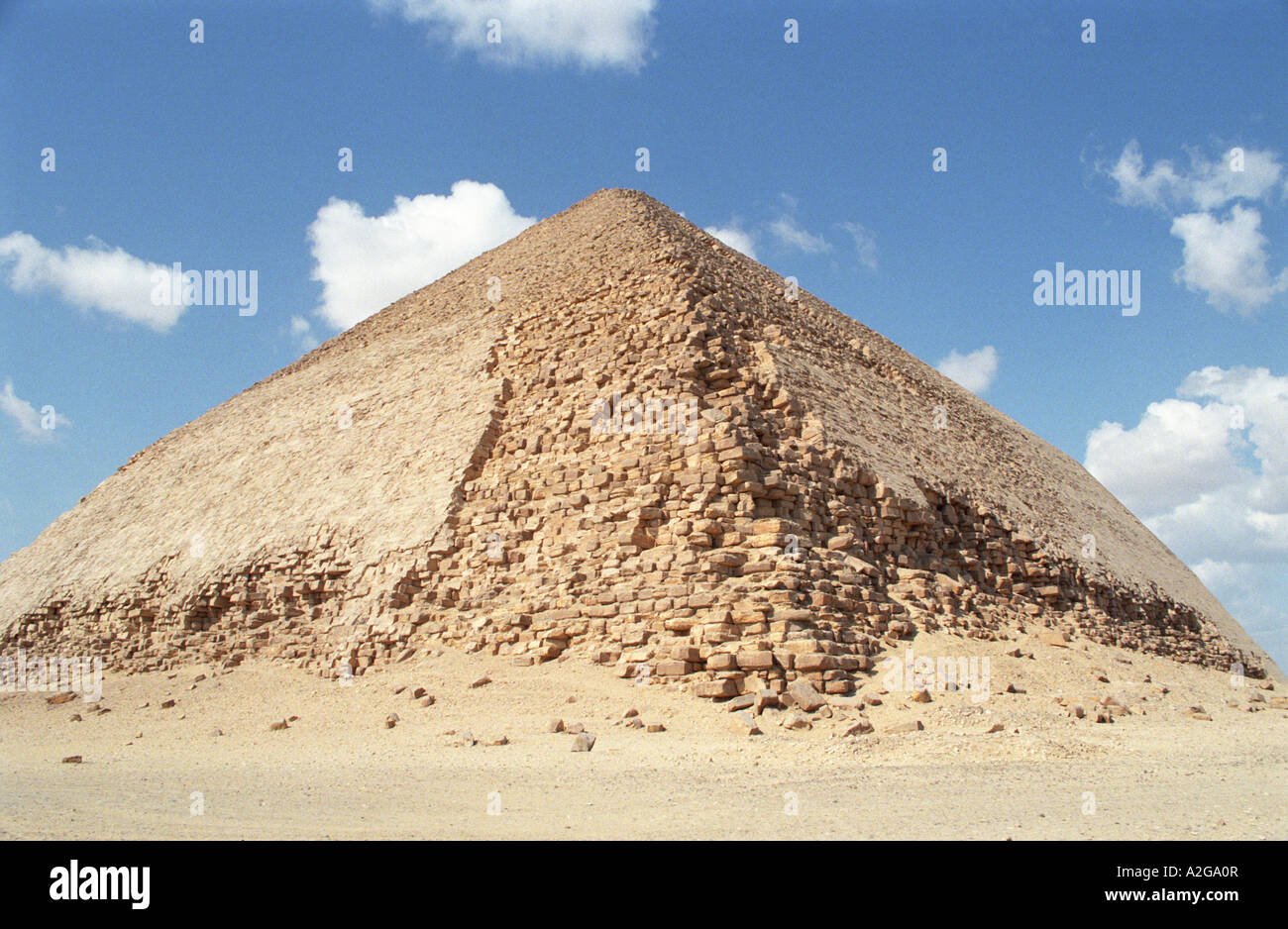 The Bent Pyramid Pharaoh Sneferu at Dahshur Egypt The South Pyramid Stock Photo