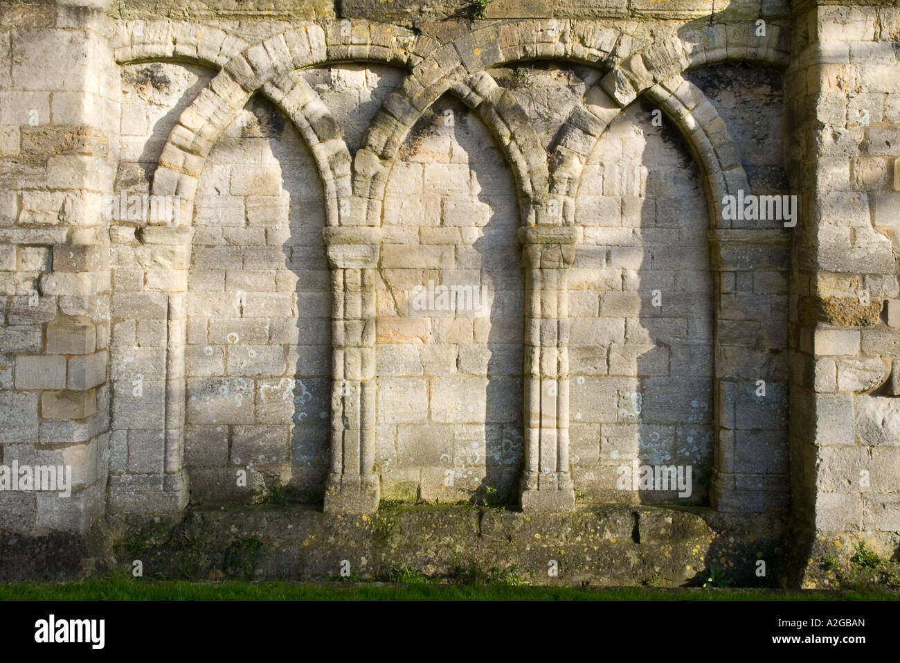 Stone Priory Stone columns arches hi-res stock photography and images - Alamy