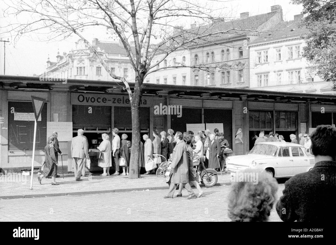 Shopping Prague Czechoslovakia between 1960 to 1970 Stock Photo