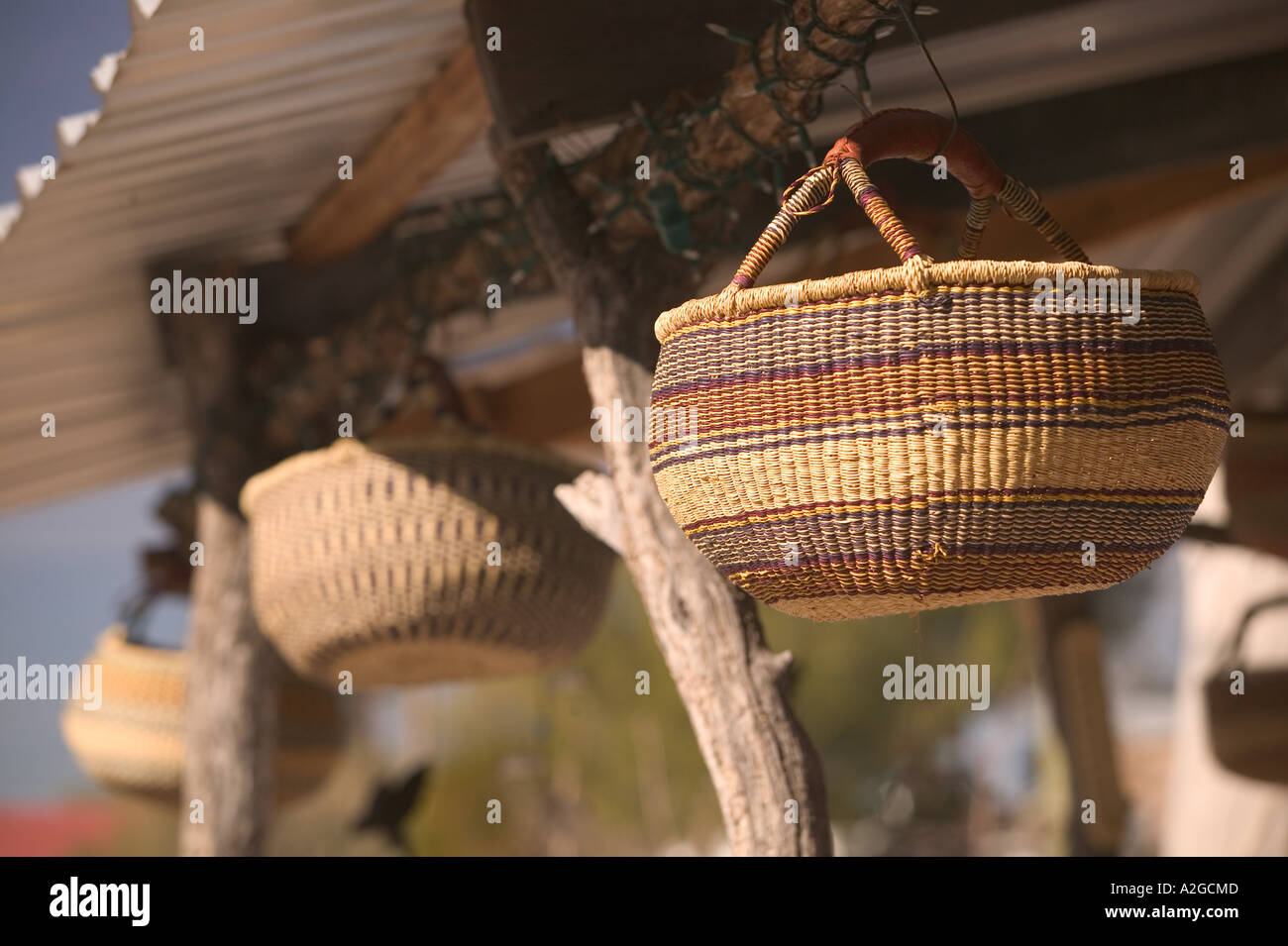 USA, Arizona, Tubac South Arizona's Premier Craft Town Woven Baskets