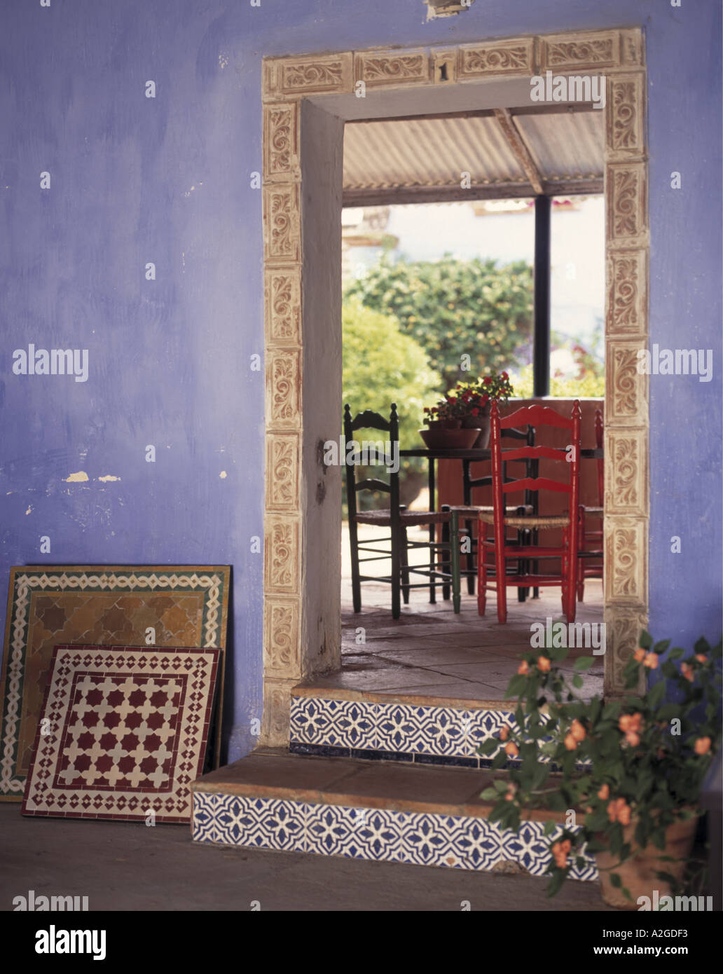 interior of a spanish villa Stock Photo - Alamy