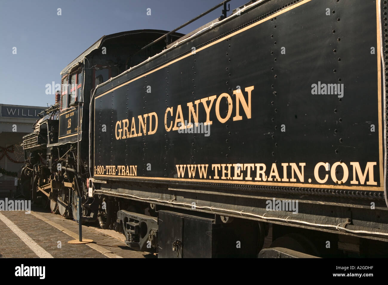 USA, Arizona, Williams: Grand Canyon Railroad Train Stock Photo