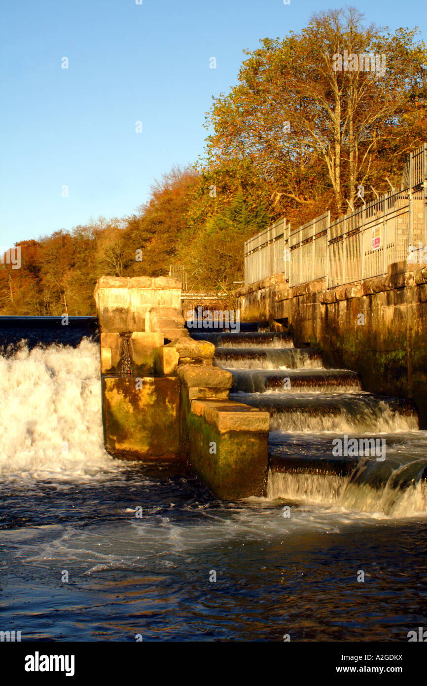 Lopwell dam. Devon,UK Stock Photo