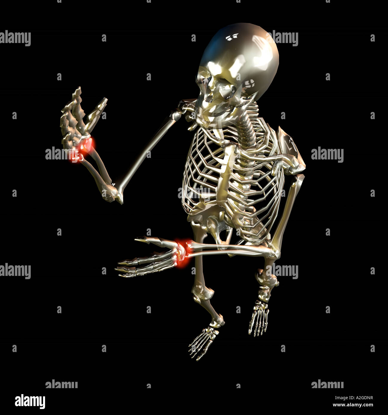 Skeleton Illustrating Joint Pain Stock Photo Alamy
