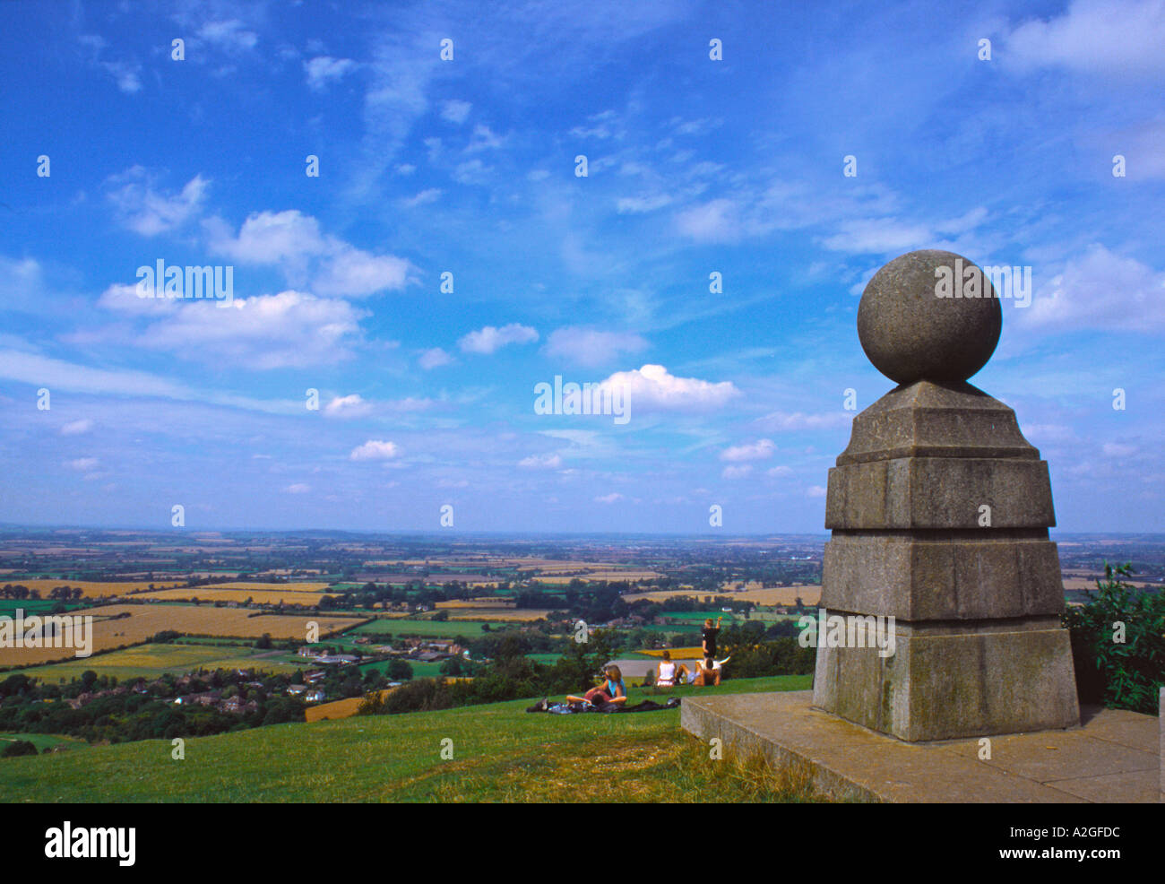 View from Coombe Hill over Vale of Aylesbury - Buckinghamshire Stock Photo