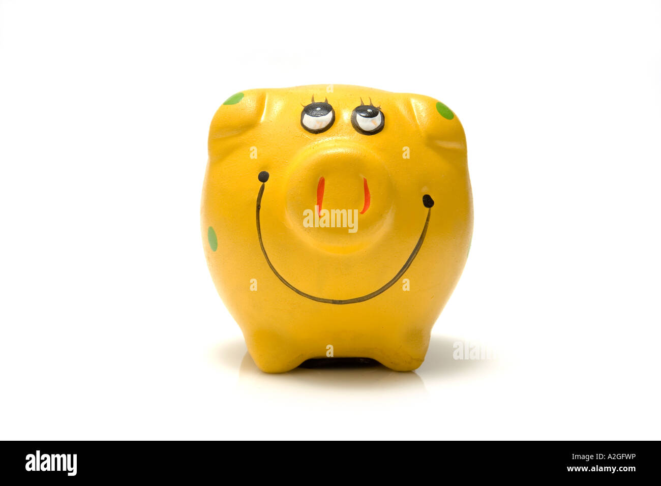 Piggy bank style money box isolated on a white studio background Stock ...