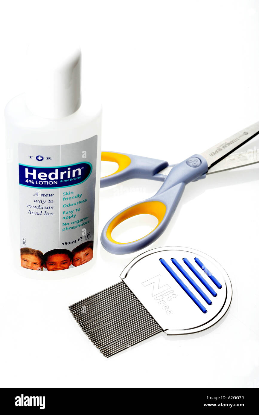 Nit Comb And Treatment Stock Photo Alamy