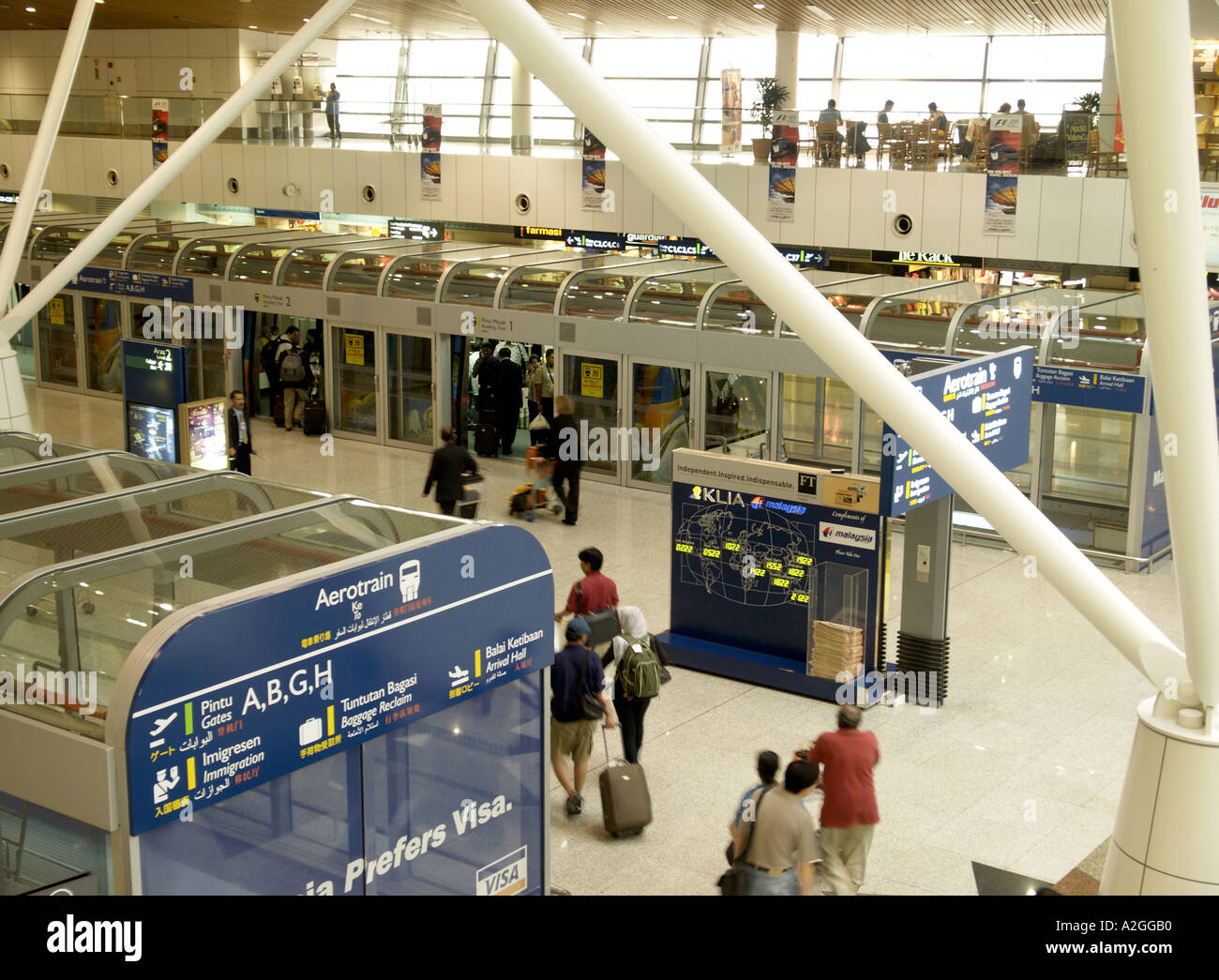 KUALA LUMPUR INTERNATIONAL AIRPORT KLIA MALAYSIA AEROTRAIN ARRIVAL