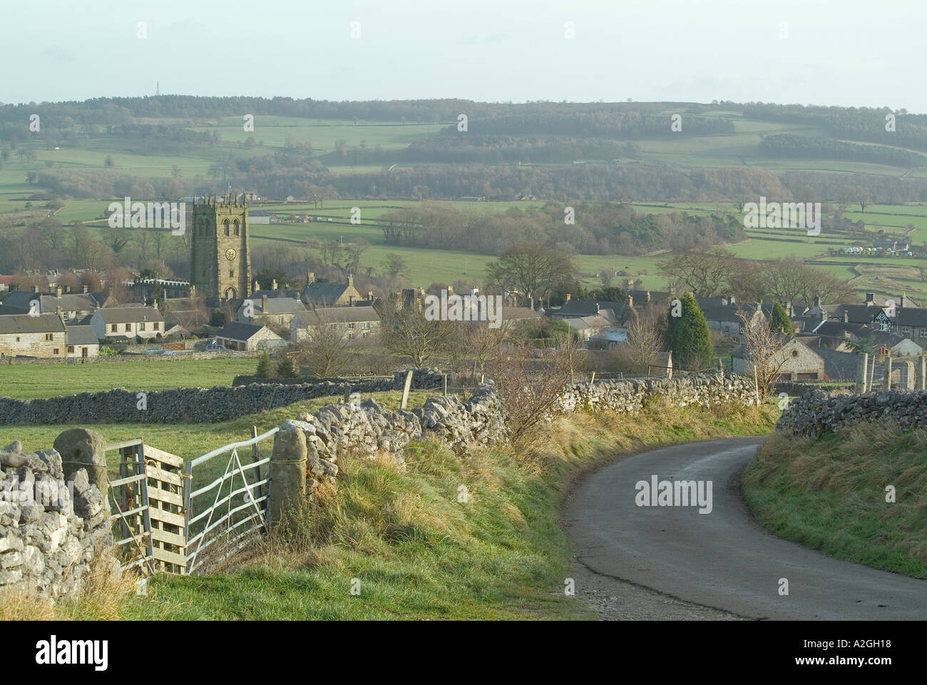 Moor Lane Youlgreave Derbyshire Stock Photo Alamy