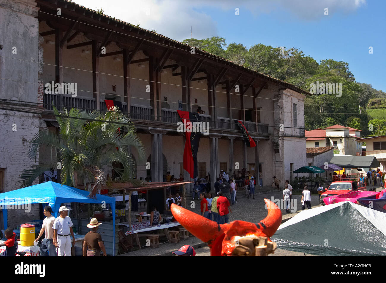 Portobelo Customs House. Province of Colon, Republic of Panama, Central America Stock Photo