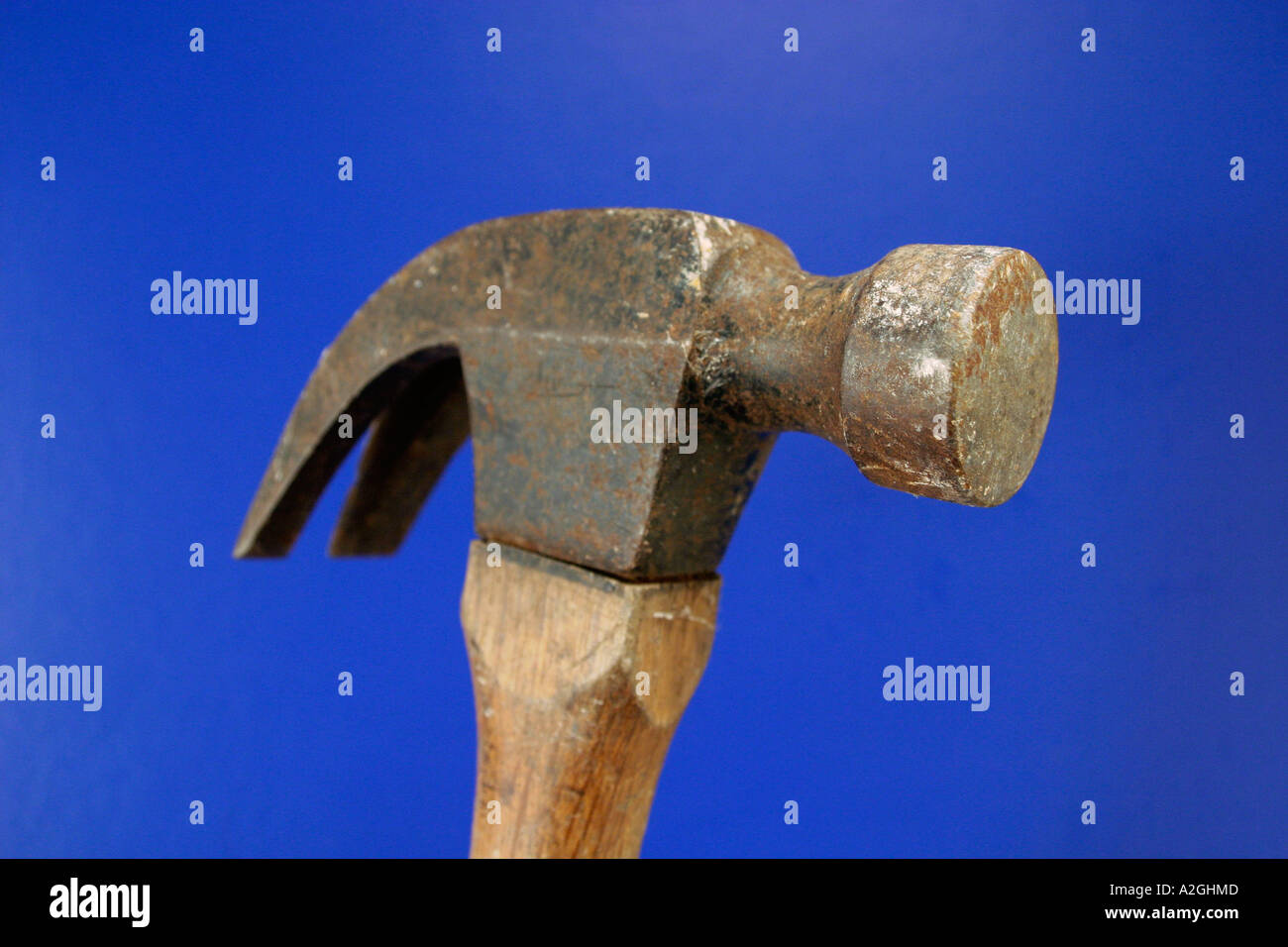 claw hammer blue background Stock Photo Alamy