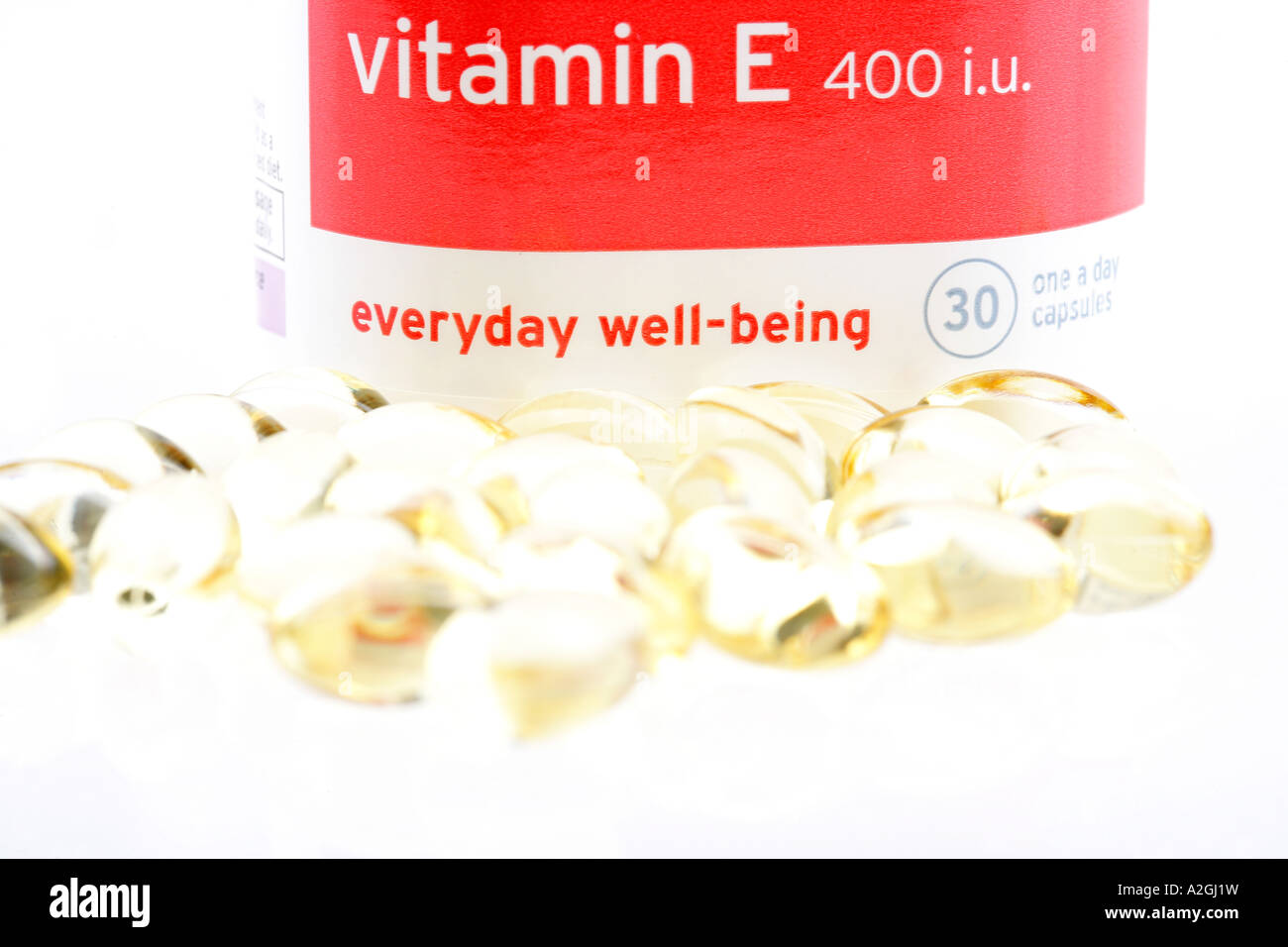 Vitamin E Capsules Stock Photo Alamy
