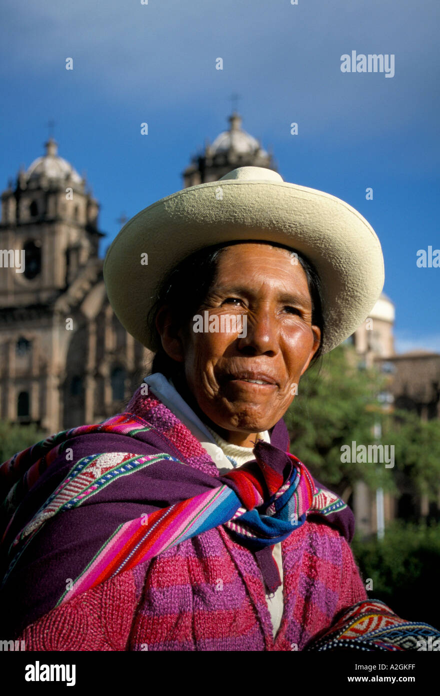 Local lady Cusco Peru Stock Photo Alamy