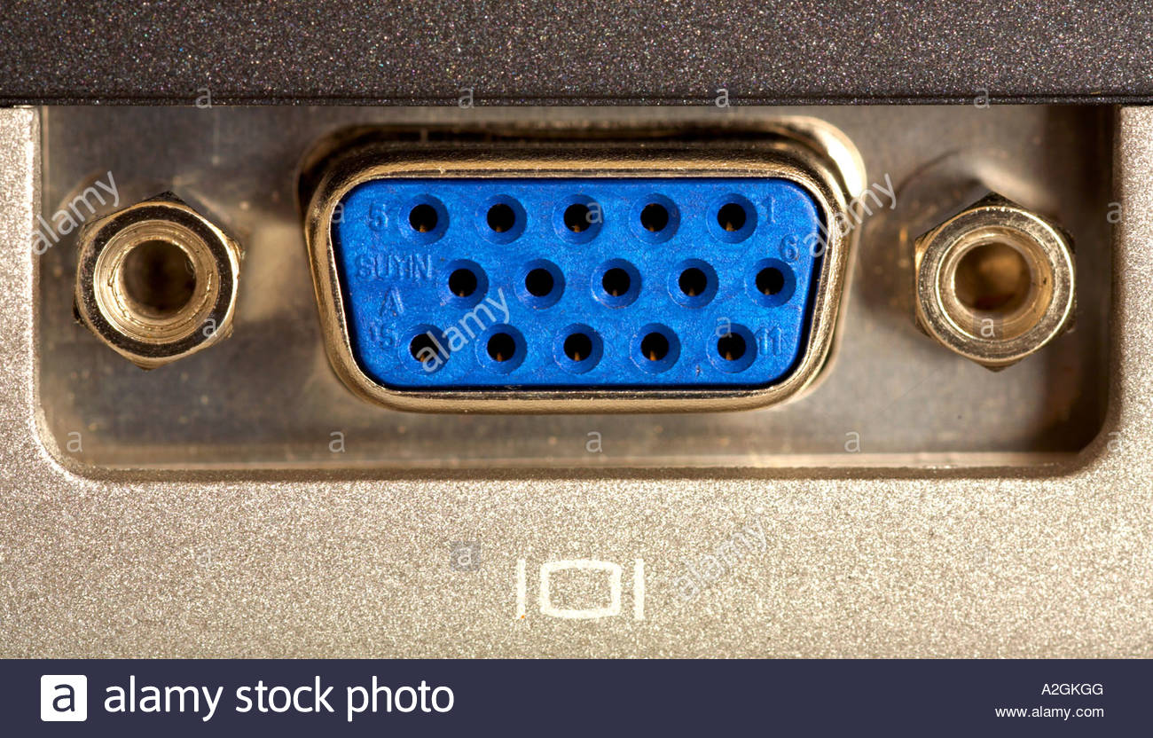 VGA port on laptop Stock Photo