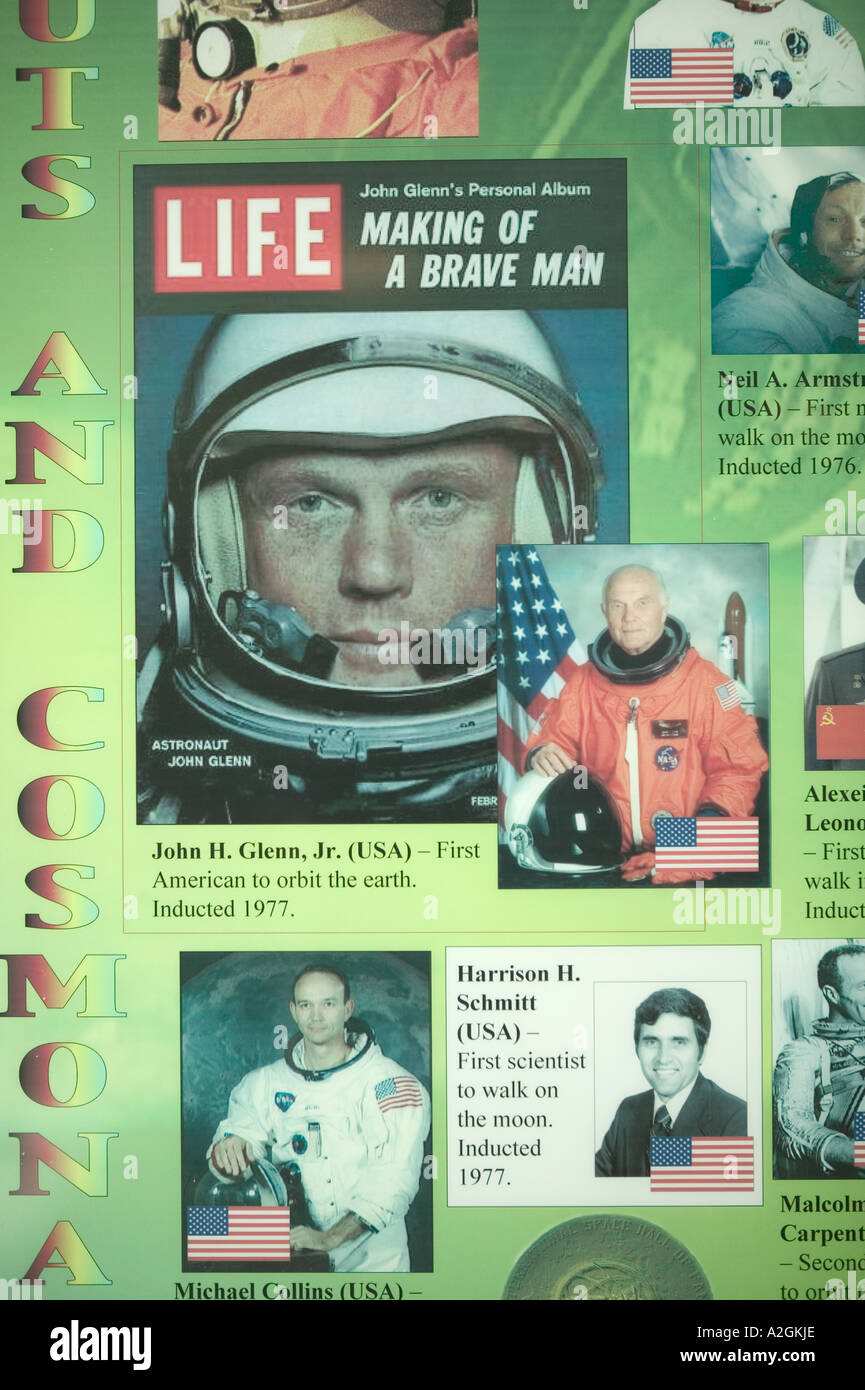 USA, New Mexico, Alamogordo: International Space Hall of Fame Gallery: Astronaut John Glenn Stock Photo