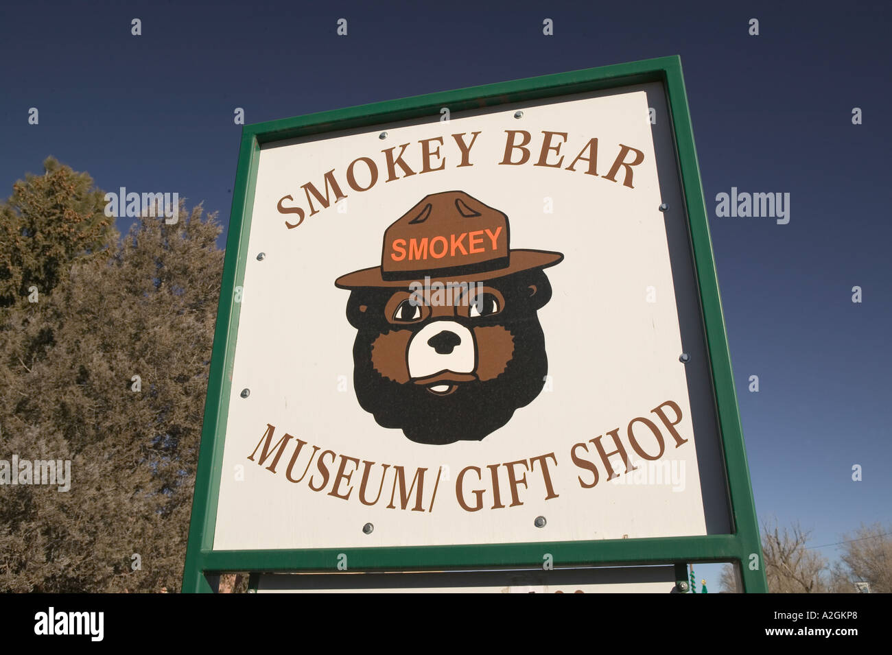 USA, New Mexico, Capitan Smokey The Bear Historical Park Smokey the