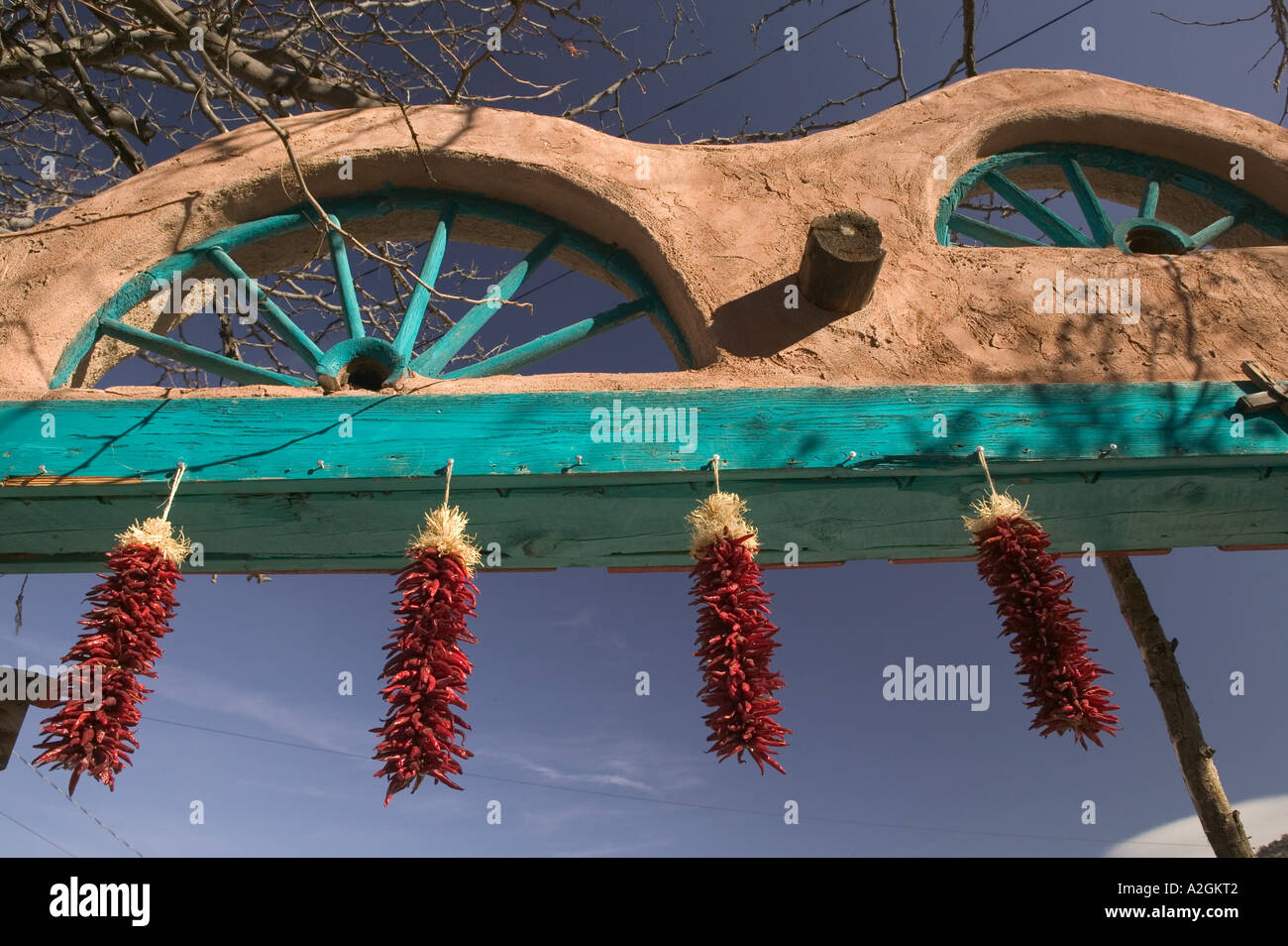 USA, New Mexico, Chimayo Santuario de Chimayo Church Area Chili Pepper