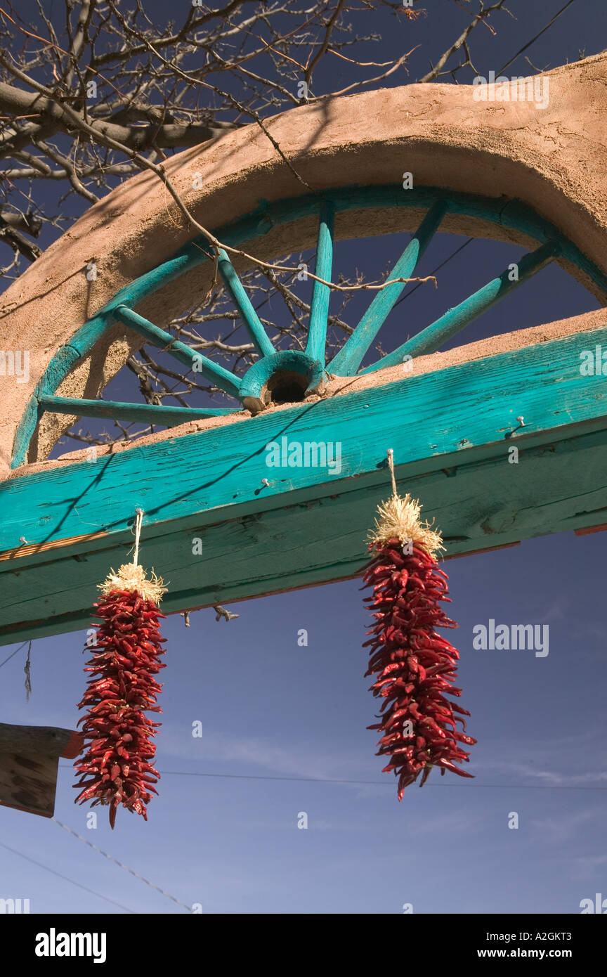 USA, New Mexico, Chimayo Santuario de Chimayo Church Area Chili Pepper