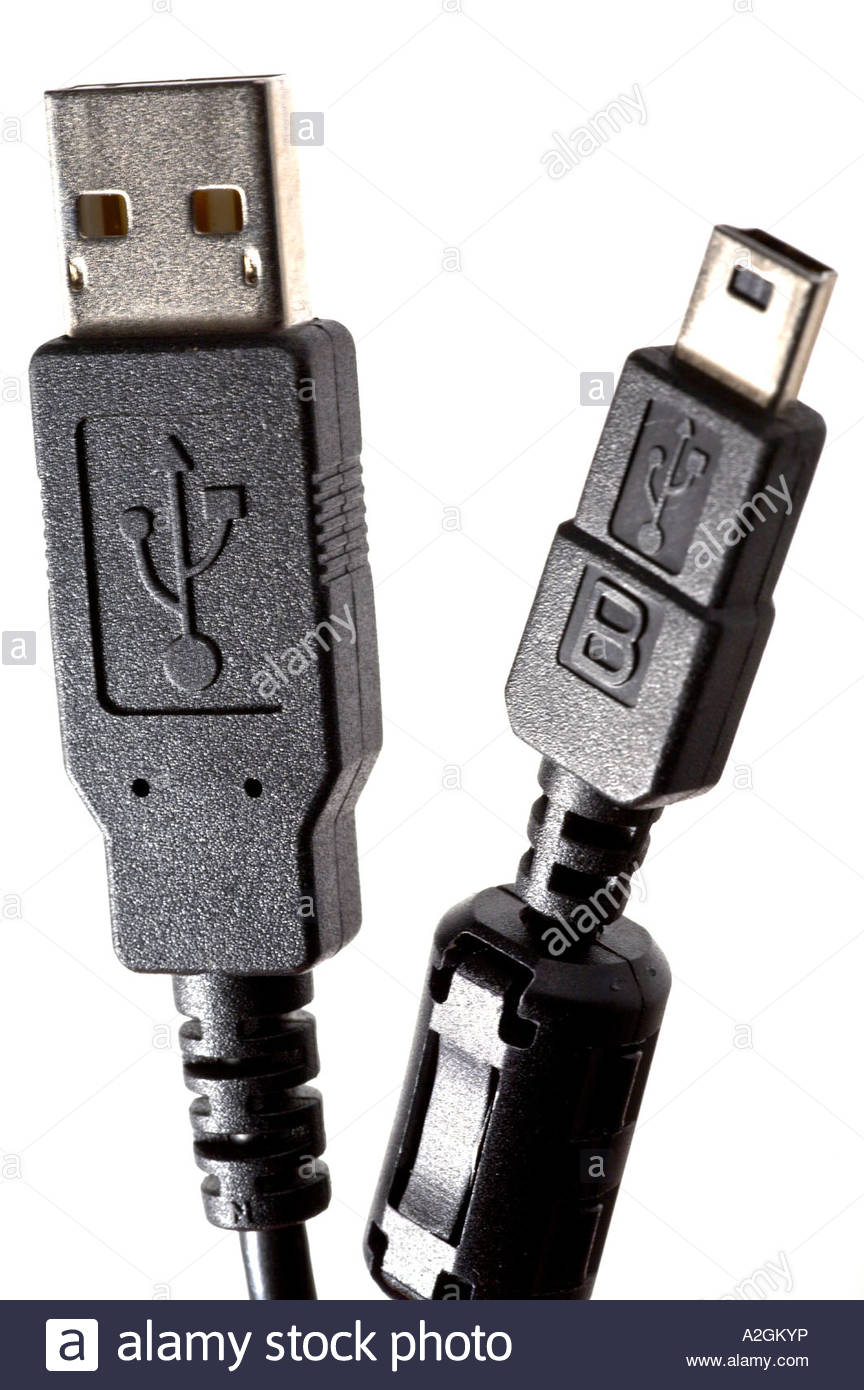 USB Cable and connector plugs Stock Photo Alamy