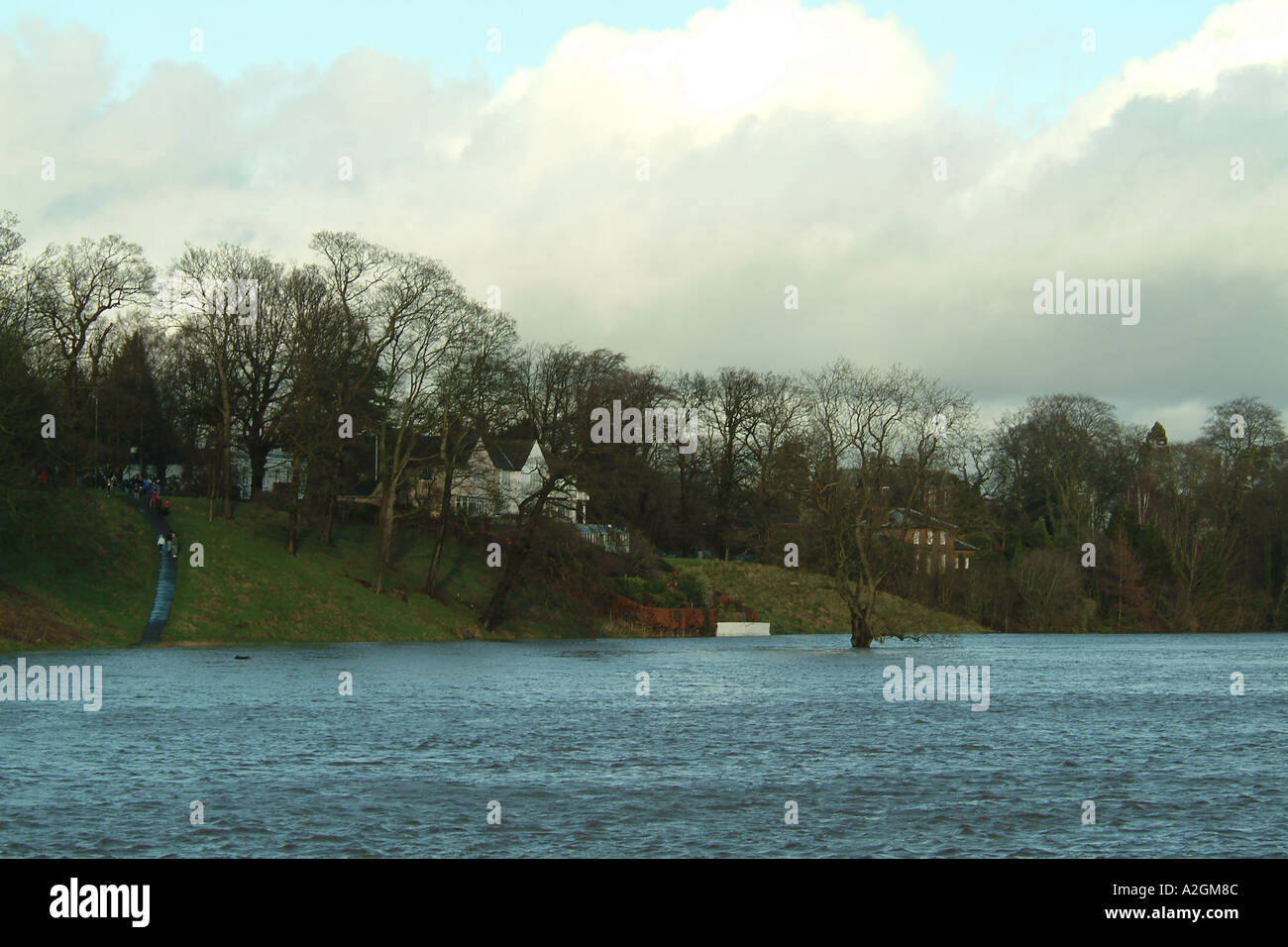 Flooding of the River Eden January 8th 2005 Carlisle Cumbria England Stock Photo