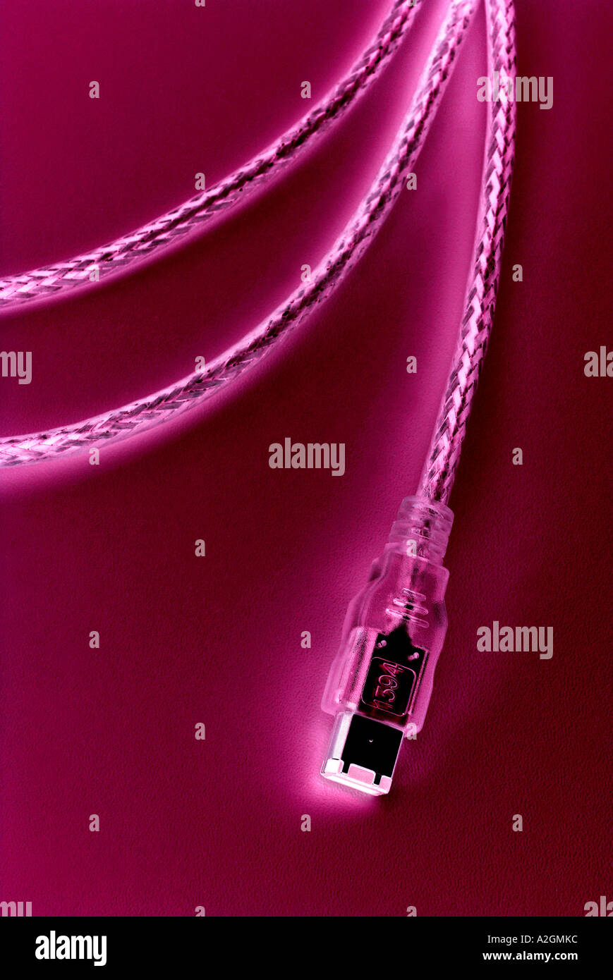 Firewire DV IEEE 1394a cable Stock Photo