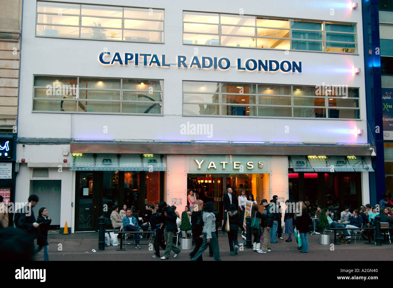 Capital Radio 95 8fm HQ offices in Leicester Square West End of London  Stock Photo - Alamy