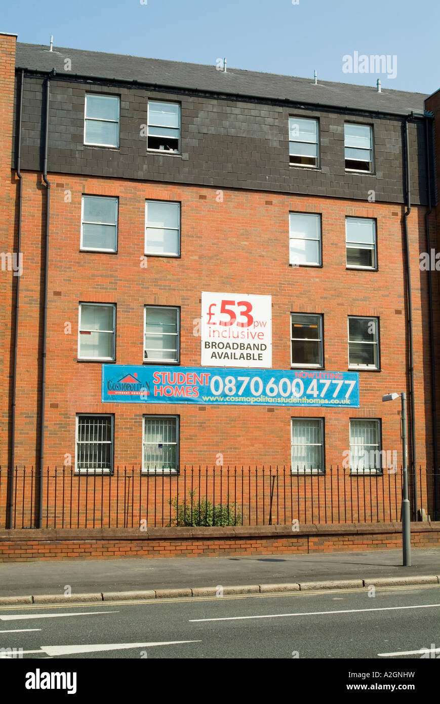 Student accomodation in Upper Parliament Street in Toxteth Liverpool. UK. Stock Photo