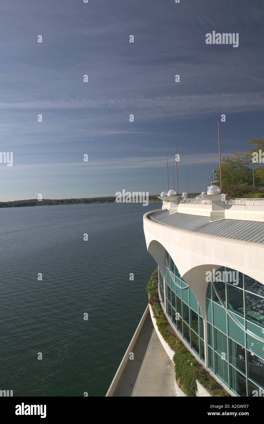 USA, Wisconsin, Madison Monona Terrace on Lake Monona designed by