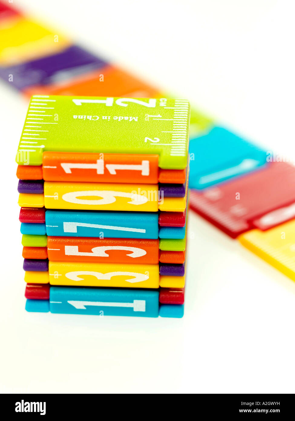 Foldable ruler stationery school equipment hires stock photography and