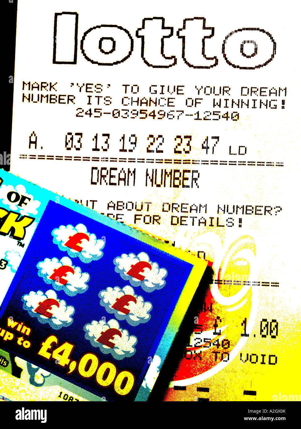 Lottery Ticket Lotto Scratch Cards Numbers Hi res Stock Photography And