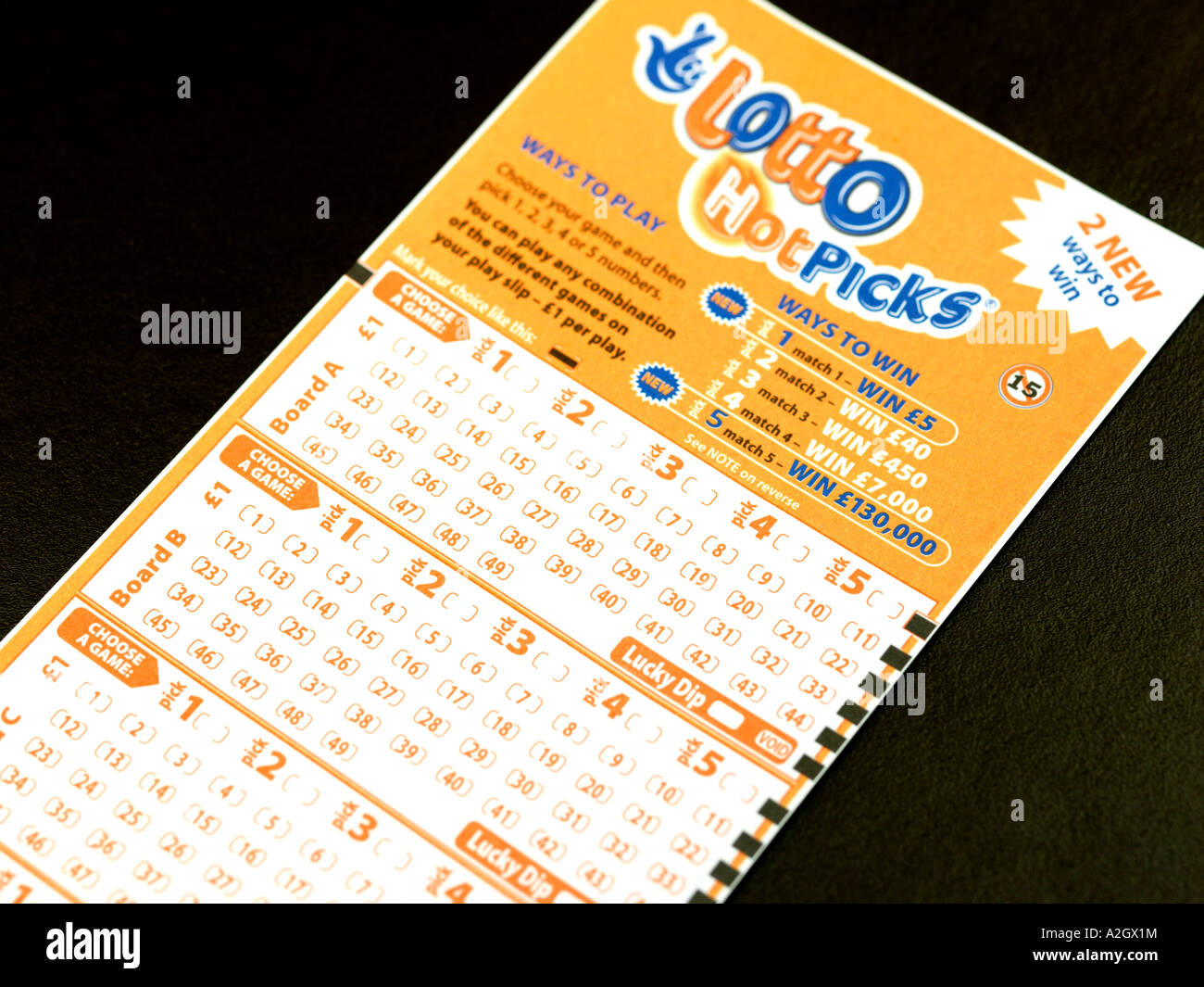 Lottery ticket lotto scratch cards numbers hot picks hi res stock