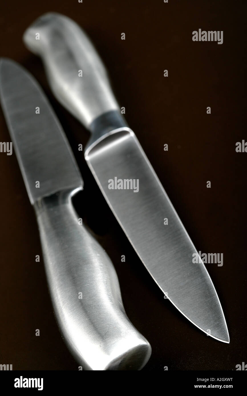 Stainless Steel Knives Stock Photo Alamy