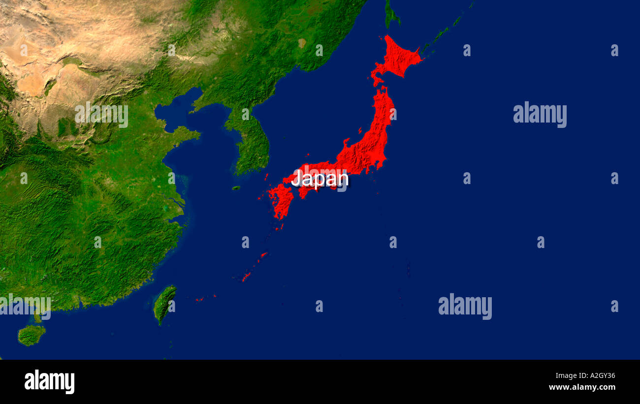 Satellite map japan hires stock photography and images Alamy