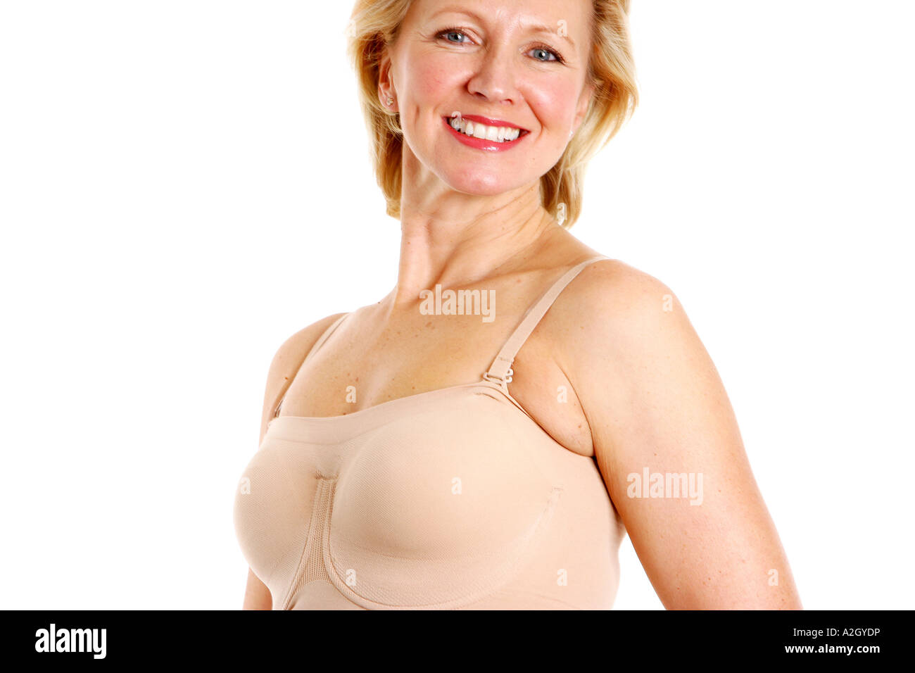 Mature Woman in Body Sculpting Underwear Model Released Stock