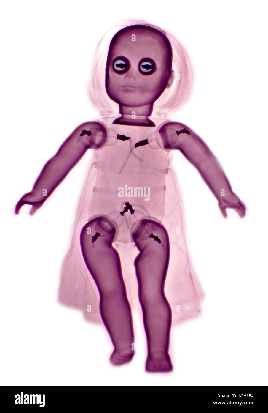 colorized xray of a doll Stock Photo Alamy