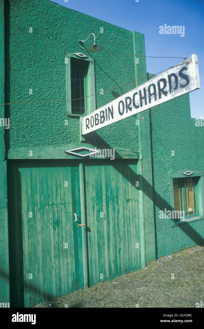 Fruit stand after business hours Montana 2002 Stock Photo Alamy