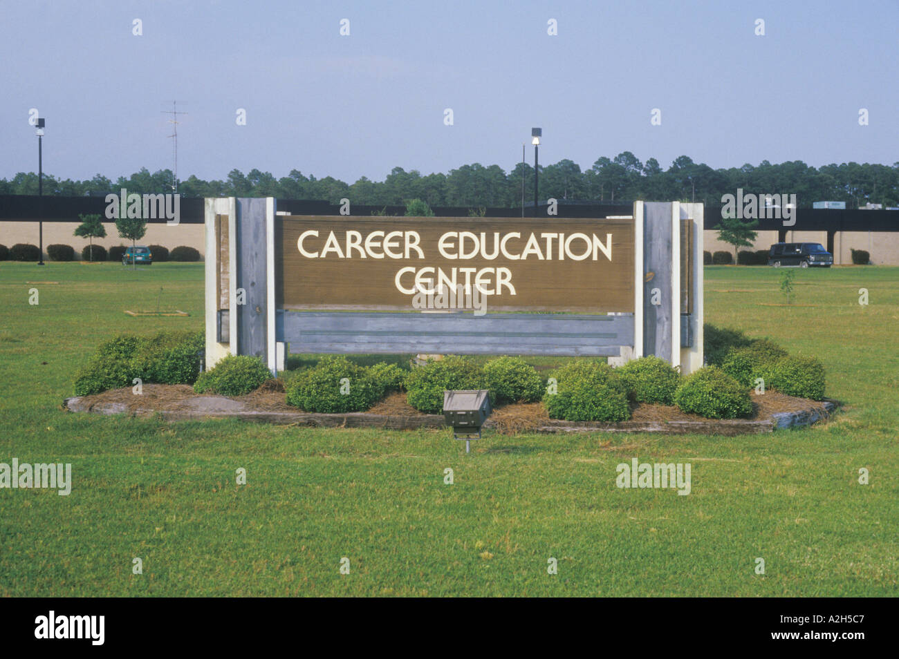 Marquee for a career education center 2002 Stock Photo